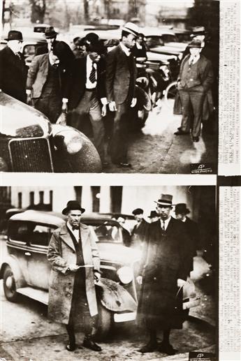 (CIVIL RIGHTS) A group of 4 press photographs depicting the Scottsboro Boys trial, Selma March, and University of Mississippi Integrati